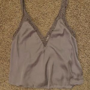 Purple, lace Free People tank top